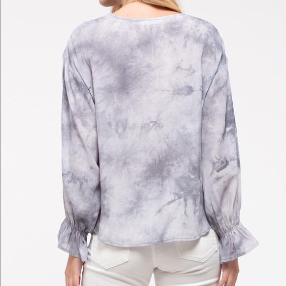 Tie Dye Wrap Top - Picture 2 of 2